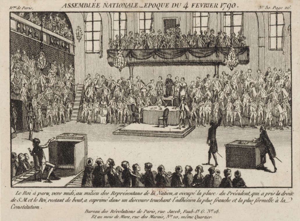Assemblée nationale – époque du 4 février 1790, Bureau des Révolutions de Paris, Paris, 1790