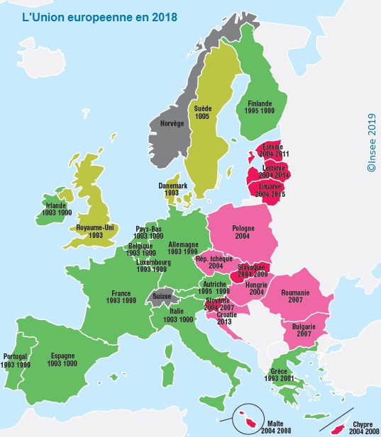 Carte UE 2018