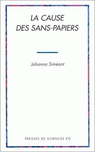 Couverture de "La cause des sans-papiers" de J. Siméant